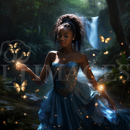 destinyunlimited_African_woman_in_long_blue_dress_by_lake_in_en_6f8973ce-0184-43b2-9555-5a095c61596f-2