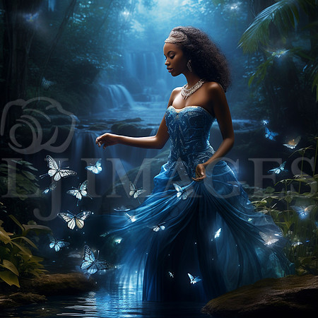 destinyunlimited_African_woman_in_long_blue_dress_by_pond_in_en_88082e19-f220-47d2-a173-502eb5becfa5-2