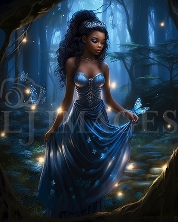 destinyunlimited_African_woman_in_long_blue_dress_in_enchanted__3d8dac5d-58a2-473c-8a0a-54ffc7238f99-2