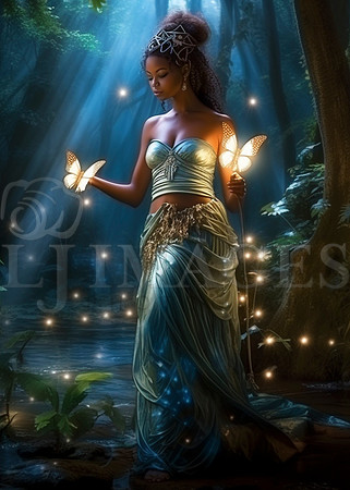 destinyunlimited_African_woman_in_long_blue_dress_in_enchanted__3d8dac5d-58a2-473c-8a0a-54ffc7238f99-4