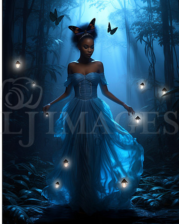 destinyunlimited_African_woman_in_long_blue_dress_in_enchanted__3d86de49-bad7-44f3-afff-07654e29756f