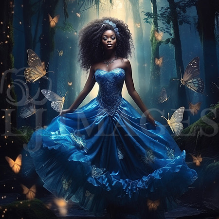 destinyunlimited_African_woman_in_long_blue_dress_in_enchanted__81a6fd72-8661-495e-81d8-39c2c199f149-2