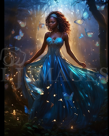 destinyunlimited_African_woman_in_long_blue_dress_in_enchanted__81a6fd72-8661-495e-81d8-39c2c199f149-3