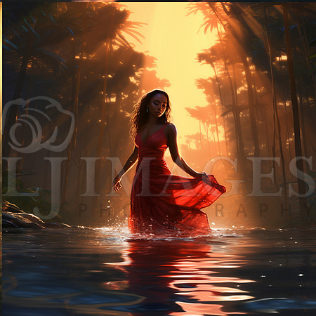 destinyunlimited_African_woman_in_long_red_dress_in_water_jungl_0cff89ad-bb06-4887-a320-cbd2bf861616-4