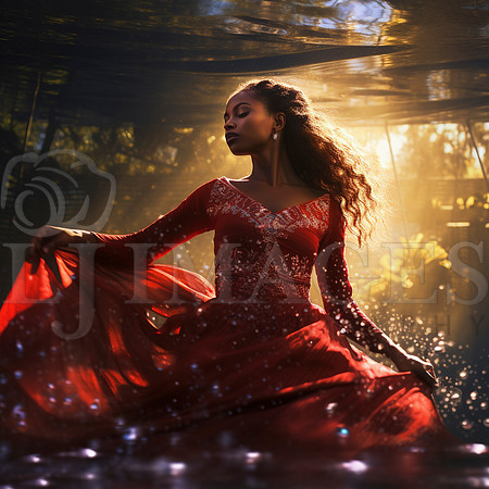 destinyunlimited_African_woman_in_long_red_dress_in_water_jungl_0cff89ad-bb06-4887-a320-cbd2bf861616