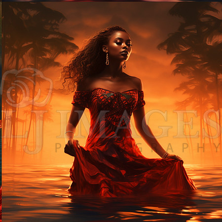 destinyunlimited_African_woman_in_long_red_dress_in_water_jungl_3fee36d9-a637-4d84-9526-0b94f983fadb-2