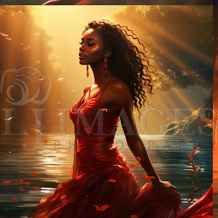 destinyunlimited_African_woman_in_long_red_dress_in_water_jungl_3fee36d9-a637-4d84-9526-0b94f983fadb