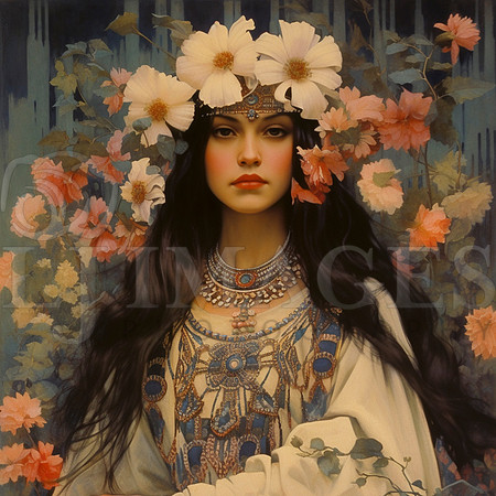 destinyunlimited_American_Indian_female_art_nouveau_wearing_dre_c499dfdb-515b-4a77-8c77-8ff29c3140dd