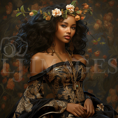 destinyunlimited_black_female_art_nouveau_wearing_dress_flowers_3f334979-e31e-4138-bbd5-8b8a33f0ddee-2