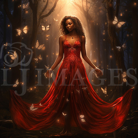 destinyunlimited_brown_skinned_woman_in_long_red_dress_in_fores_2f787869-62f8-4044-a5ba-44438e0d94d9