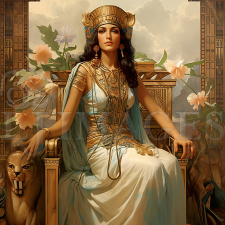 destinyunlimited_Egyptian_female_queen_art_nouveau_wearing_dres_78d75af8-5e52-4397-95cd-e4be88affb0f