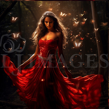 destinyunlimited_Indian_woman_in_long_red_dress_in_enchanted_fo_c39010c1-e881-4b71-9c43-f780acb709de-3