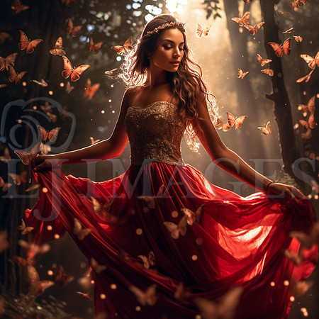 destinyunlimited_Indian_woman_in_long_red_dress_in_enchanted_fo_c39010c1-e881-4b71-9c43-f780acb709de