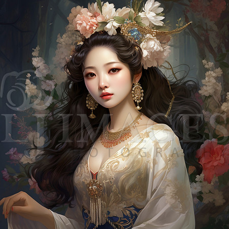 destinyunlimited_korean_female_queen_art_nouveau_wearing_dress__39e099dc-2cbf-4bb4-9d77-33d87c4a309d-4