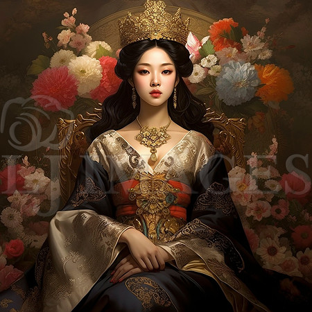 destinyunlimited_korean_female_queen_art_nouveau_wearing_dress__2599ede9-10f0-4d31-82d1-c5bb3827bf6f-4