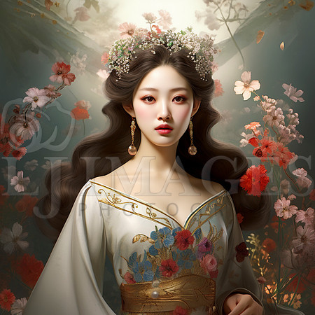 destinyunlimited_korean_female_queen_art_nouveau_wearing_dress__2599ede9-10f0-4d31-82d1-c5bb3827bf6f