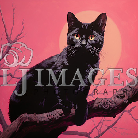 destinyunlimited_black_cat_on_a_limb_on_a_pink_background_drama_03399509-6a3c-4cdc-ab46-aada050d1ea2