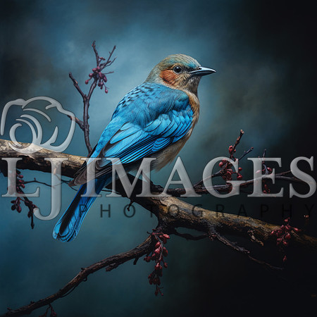 destinyunlimited_blue_bird_on_branch__on_blue_background_dramat_91ee3538-e2d2-4010-86f8-d4b398a4b6dc-3