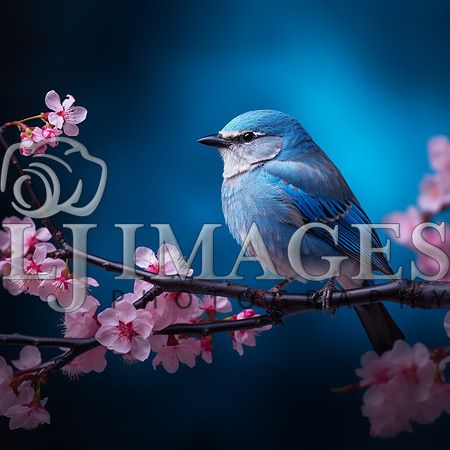 destinyunlimited_blue_bird_on_branch__on_blue_background_dramat_1f1a514b-4f5e-4734-9b8e-a1290f5e4256