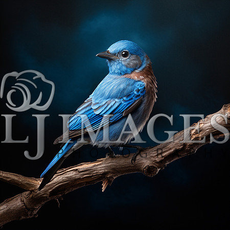 destinyunlimited_blue_bird_on_branch__on_blue_background_dramat_0350746d-912a-49fe-8e9d-70d839934994-3