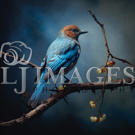 destinyunlimited_blue_bird_on_branch__on_blue_background_dramat_a228df8f-64bf-4dba-8e44-e3b43b0be45b-3