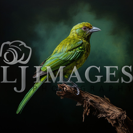 destinyunlimited_Green_Bird_sitting_on_a_limb_on_a_green_backgr_7e870a5a-5e59-4c45-a315-3118cda97212-4