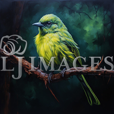 destinyunlimited_Green_Bird_sitting_on_a_limb_on_a_green_backgr_87970025-97e5-4ad1-9617-7532228bd22c-2