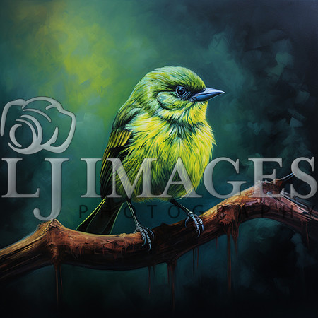 destinyunlimited_Green_Bird_sitting_on_a_limb_on_a_green_backgr_fb085d39-f8d5-42d1-b5ab-035f63a9807e-3