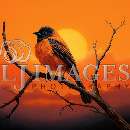 destinyunlimited_Orange_bird_sitting_on_a_limb_on_the_orange_ba_3c994bfc-9631-4c96-b3d9-b314be0520b6-3