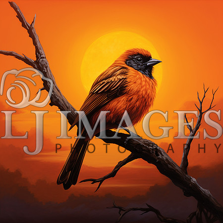 destinyunlimited_Orange_bird_sitting_on_a_limb_on_the_orange_ba_3c994bfc-9631-4c96-b3d9-b314be0520b6-4
