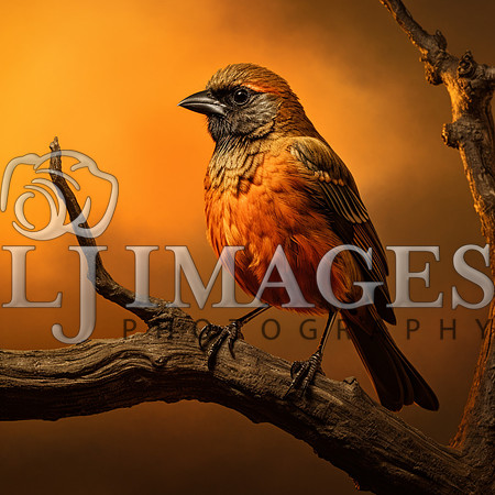 destinyunlimited_Orange_bird_sitting_on_a_limb_on_the_orange_ba_de175c3b-defd-4527-ba00-3acec204226c-4