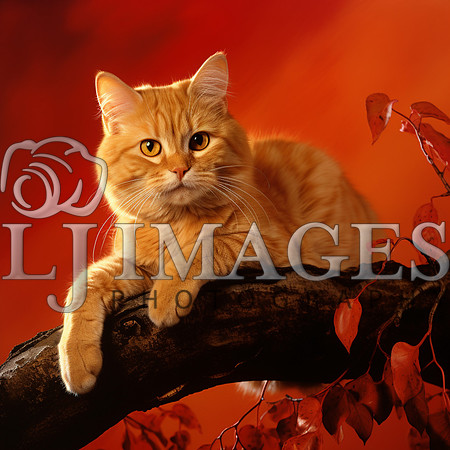 destinyunlimited_orange_cat_on_a_limb_on_the_orange_background__815e14fa-32c0-4c09-8623-6ba4bf762d4b-4