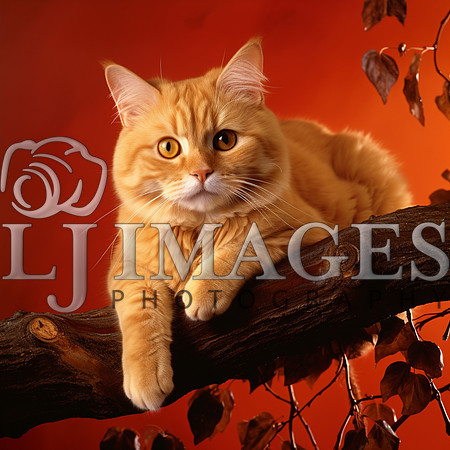 destinyunlimited_orange_cat_on_a_limb_on_the_orange_background__5154628d-3460-4202-a28d-a561d9f4cd5d