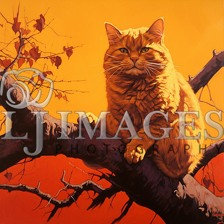 destinyunlimited_orange_cat_on_a_limb_on_the_orange_background__abdd61bc-75d5-4155-92ea-d38dd6a15d4e-2