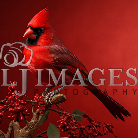 destinyunlimited_red_bird_on_branch_on_red_background_dramatic__9b9f506a-43c9-47ea-96d2-34029b16c95a-2