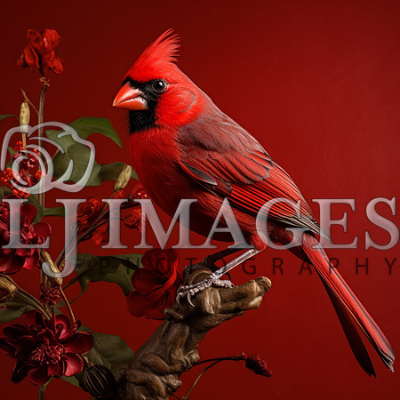 destinyunlimited_red_bird_on_branch_on_red_background_dramatic__5081f214-8845-4ce6-9f2b-e0d5322159a6-3