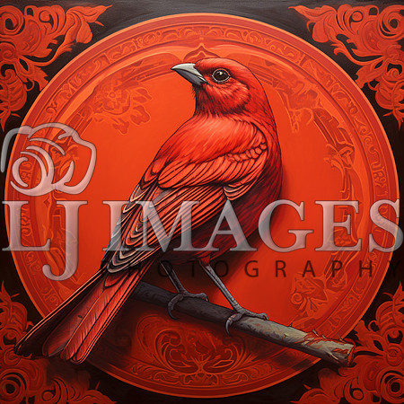 destinyunlimited_red_bird_on_red_background_9a30d5bc-9d34-4b8c-8e70-1b867a1b3b3d-2