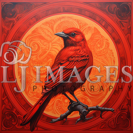 destinyunlimited_red_bird_on_red_background_9a30d5bc-9d34-4b8c-8e70-1b867a1b3b3d-4