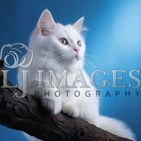 destinyunlimited_white_cat_on_a_limb_on_a_blue_background_drama_dd4d65b7-5247-4d61-9a8e-eface6591219-3