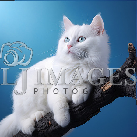 destinyunlimited_white_cat_on_a_limb_on_a_blue_background_drama_ec395e1d-d5a3-4767-9b72-b94d0c4e2498-3