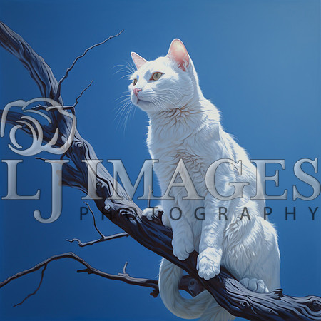destinyunlimited_white_cat_on_a_limb_on_a_blue_background_drama_ed44e60a-73d2-4324-b9c8-c05ed1467b91-2