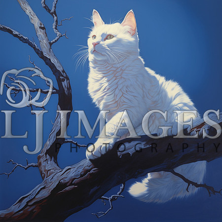 destinyunlimited_white_cat_on_a_limb_on_a_blue_background_drama_fce6d0a5-5b88-444b-912d-20d8dbc4a8a0-3