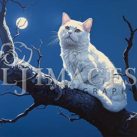 destinyunlimited_white_cat_on_a_limb_on_a_blue_background_drama_fce6d0a5-5b88-444b-912d-20d8dbc4a8a0-4