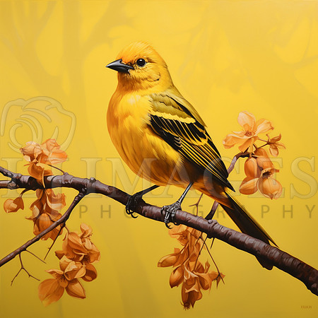 destinyunlimited_yellow_bird_on_branch_on_yellow_background_a10ba144-33a2-4149-9561-c5604fcb3ee3-2
