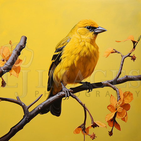 destinyunlimited_yellow_bird_on_branch_on_yellow_background_d90508d6-38f3-4950-aa1c-477c1a7ae4cb-2
