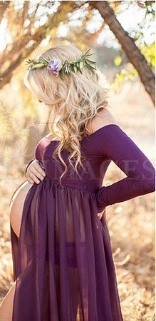Fashion Photography Props Fancy Maternity Dresses Pregnant Clothes Maxi Chiffon Dress